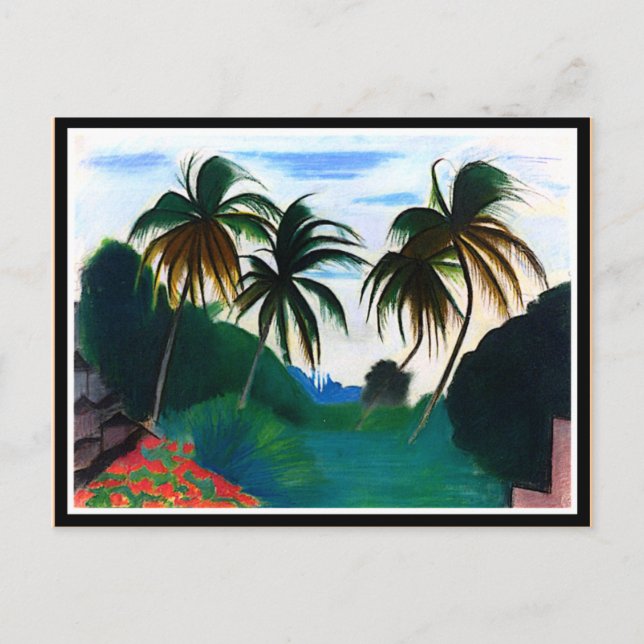 Barbados, painting by Joseph Stella Postcard (Front)