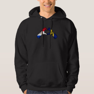 Barbados Paraguay Flag Barbadian Paraguayan Heart Hoodie