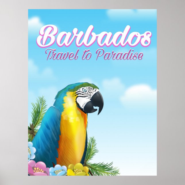 Barbados Parrot travel poster (Front)