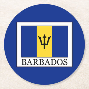 Barbados Round Paper Coaster
