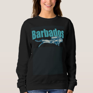 Barbados Scuba Diver Souvenir Sweatshirt