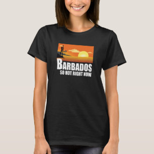 Barbados so hot right now Retro Travel Beach Vacat T-Shirt