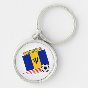 Barbados Soccer Team Key Ring