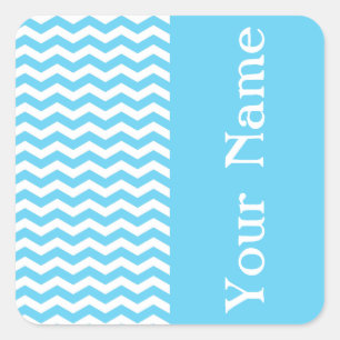 Barbados Surf Wave Chevron with name Square Sticker