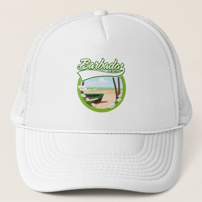 Barbados Travel logo Trucker Hat (Front)