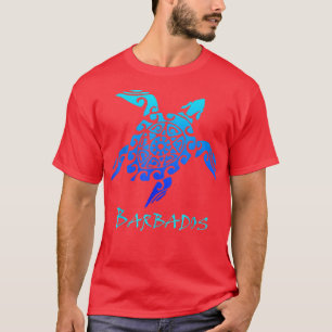 Barbados Tribal Turtle Polynesian Tattoo Style Vac T-Shirt
