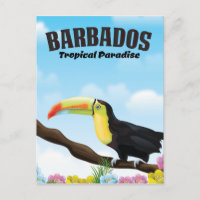 Barbados Tropical Paradise travel poster