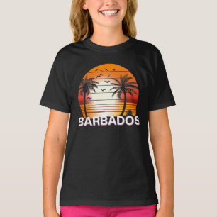 Barbados Vintage Palm Trees Summer Beach T-Shirt