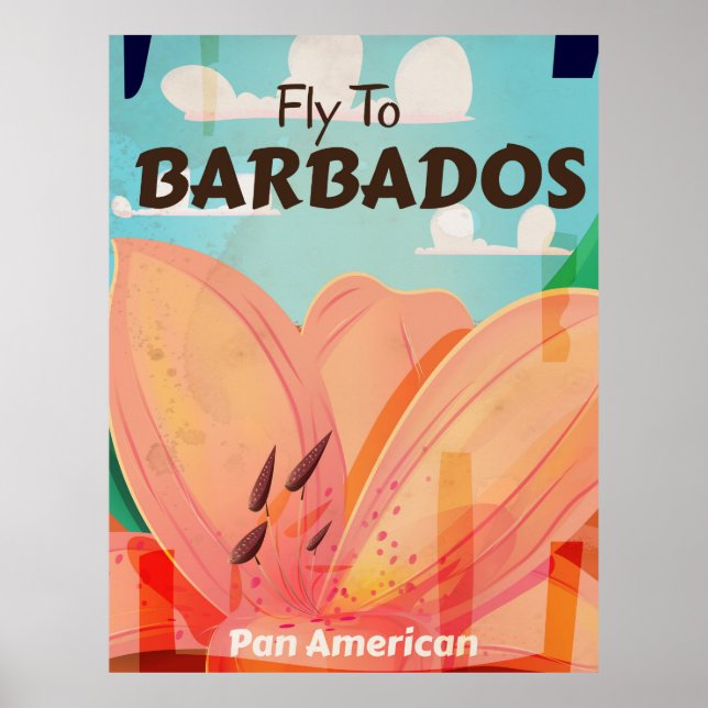 Barbados vintage travel poster (Front)