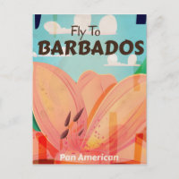 Barbados vintage travel poster