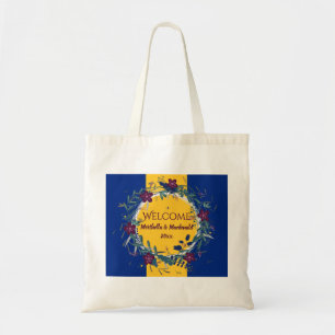 BARBADOS WEDDING WELCOME Destination Floral Tote Bag