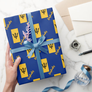 Barbados Wrapping Paper, Barbados Flag patriots Wrapping Paper