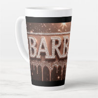 Barbara Diamond Name in Dripping Rose Gold