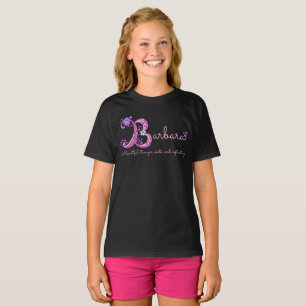 Barbara girls name & meaning B monogram shirt