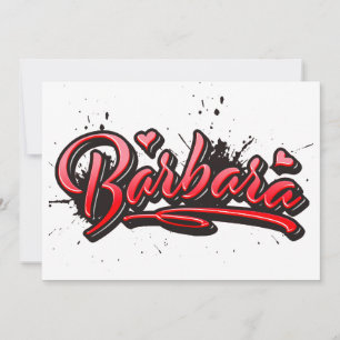 Barbara Heart Splash Graffiti Map Card