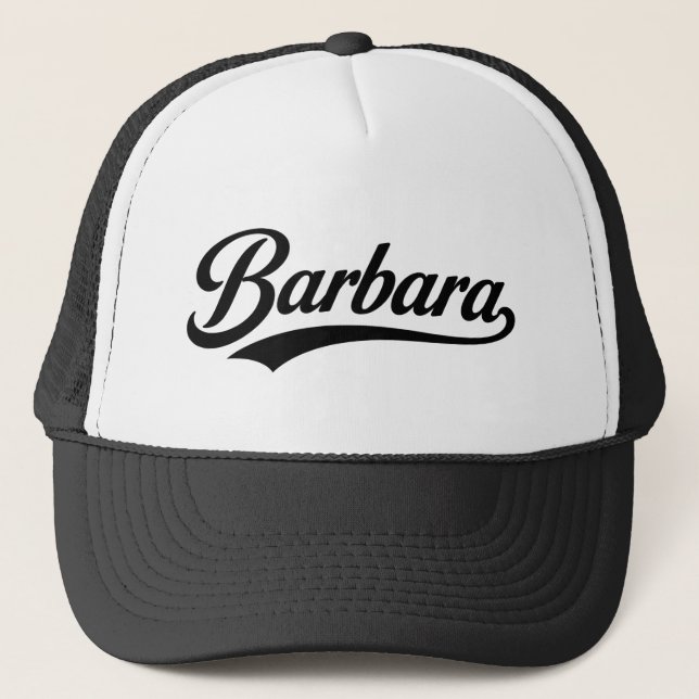 Barbara name first last family gifts trucker hat (Front)