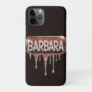 Barbara Name Rose Gold Diamond Dripping Glitter Case-Mate iPhone Case