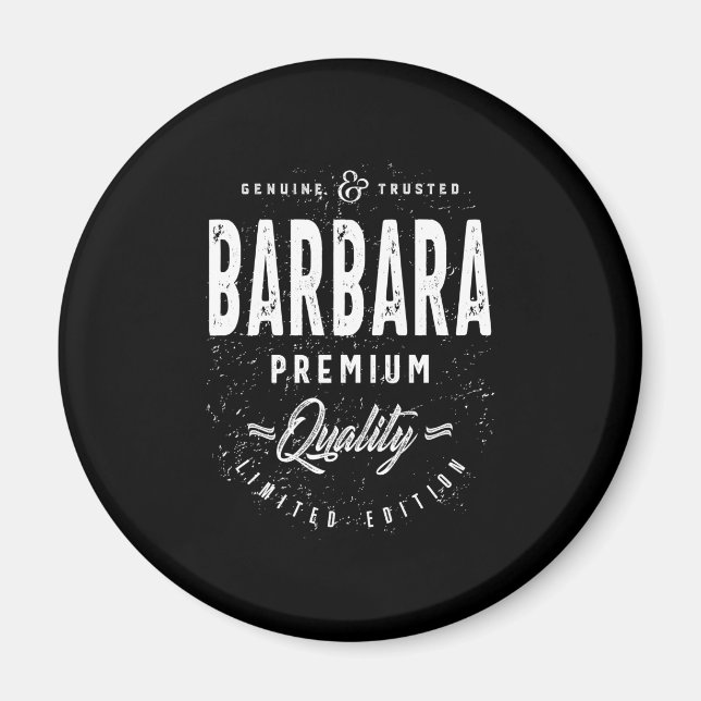 Barbara Personalised Name Birthday Gift Magnet (Front)