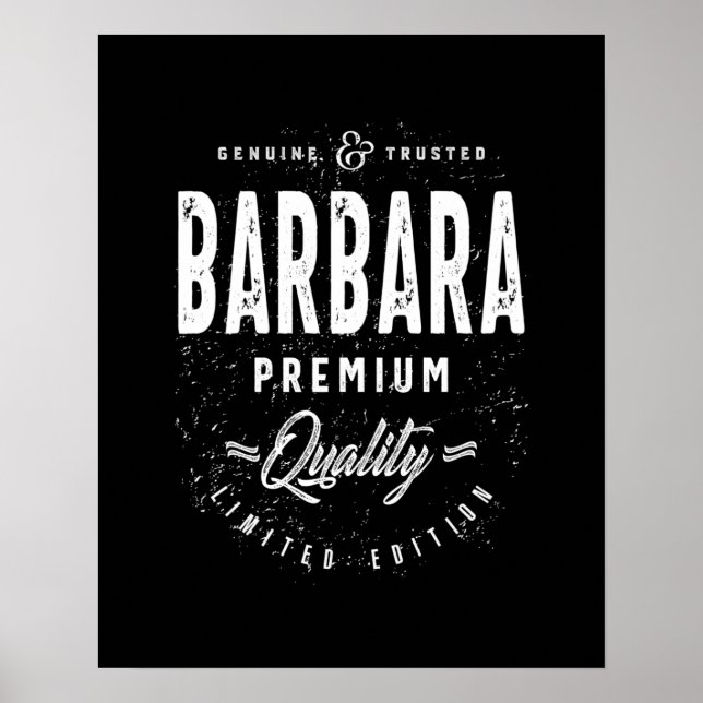 Barbara Personalised Name Birthday Gift Poster (Front)