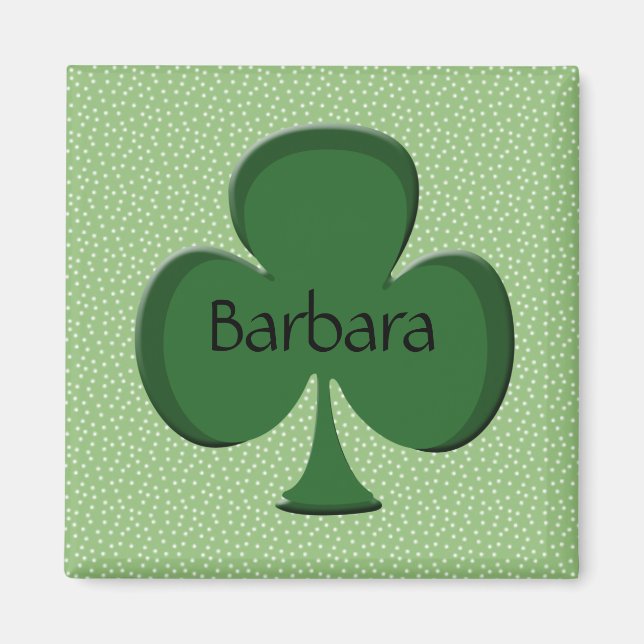Barbara Shamrock Magnet (Front)