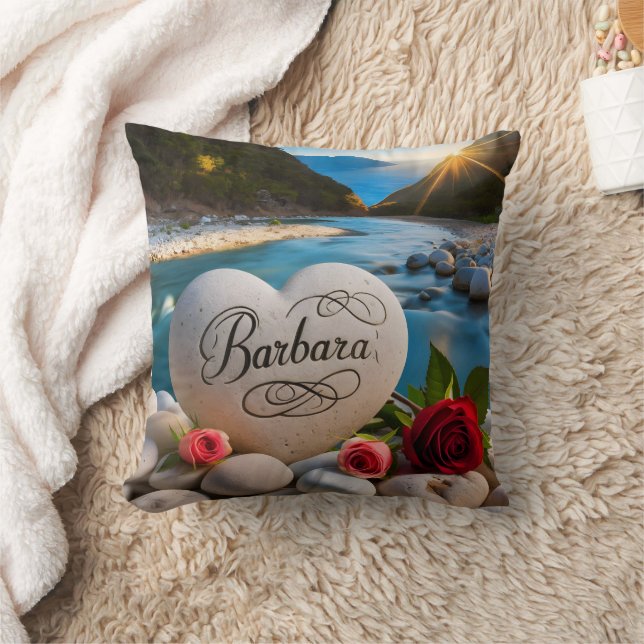 Barbara's River Heart Cushion (Blanket)