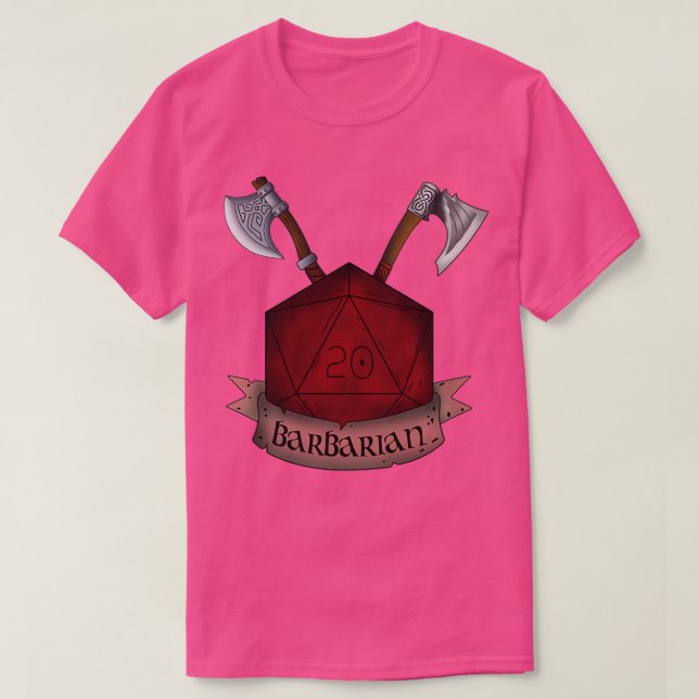 Barbarian Dice Classic TShirt (Design Front)