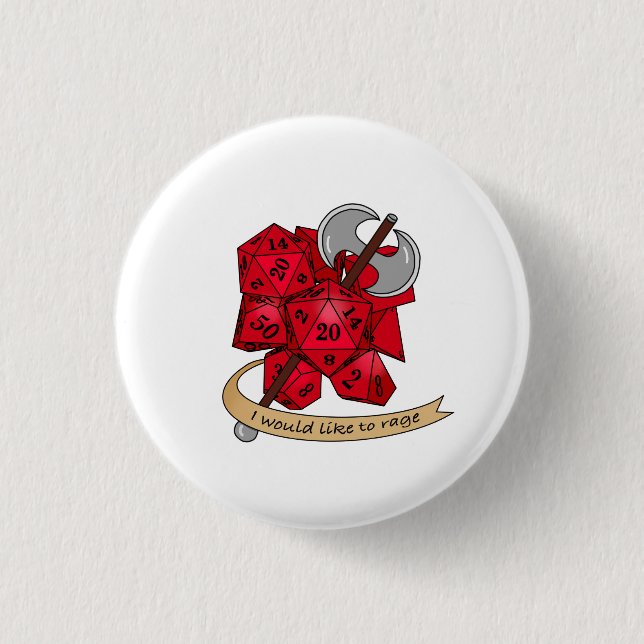 Barbarian Dice Design 3 Cm Round Badge (Front)