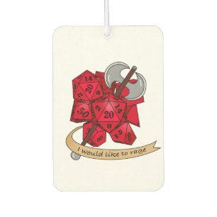 Barbarian Dice Design Car Air Freshener