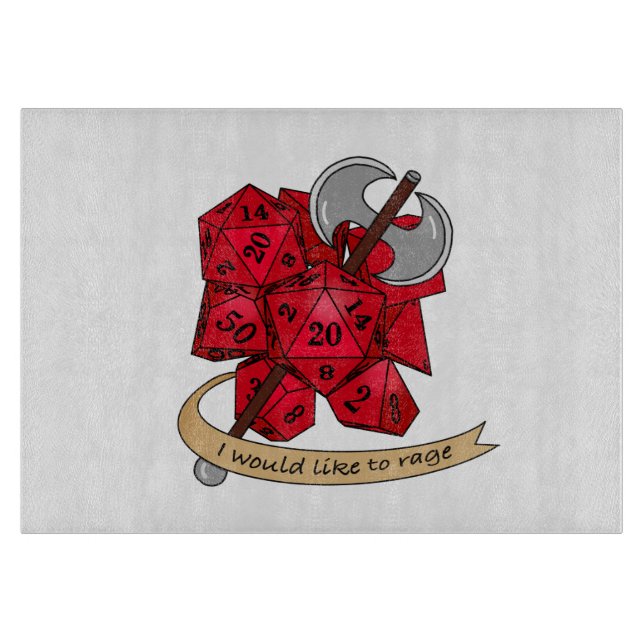 Barbarian Dice Design Cutting Board (Front)