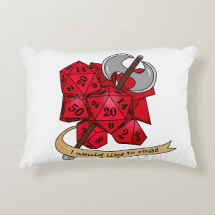 Barbarian Dice Design Decorative Cushion