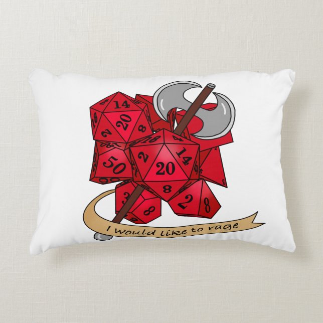 Barbarian Dice Design Decorative Cushion (Front)