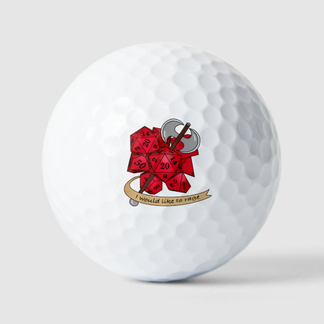 Barbarian Dice Design Golf Balls (Front)