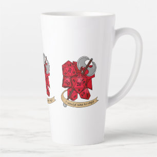 Barbarian Dice Design Latte Mug