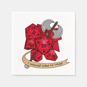 Barbarian Dice Design Napkin