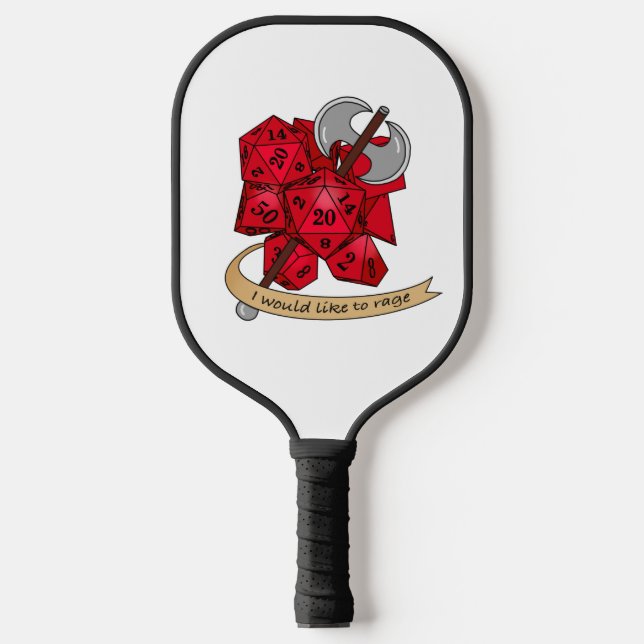 Barbarian Dice Design Pickleball Paddle (Front)