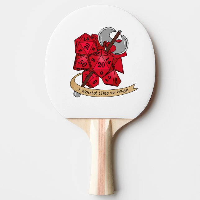 Barbarian Dice Design Ping Pong Paddle (Front)