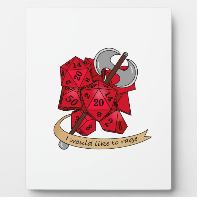 Barbarian Dice Design Plaque (Front)