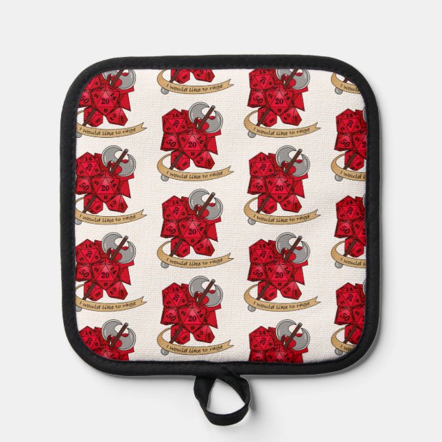 Barbarian Dice Design Pot Holder (Front)