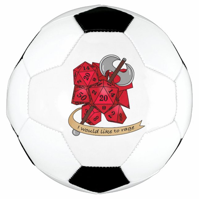 Barbarian Dice Design Soccer Ball (Front)
