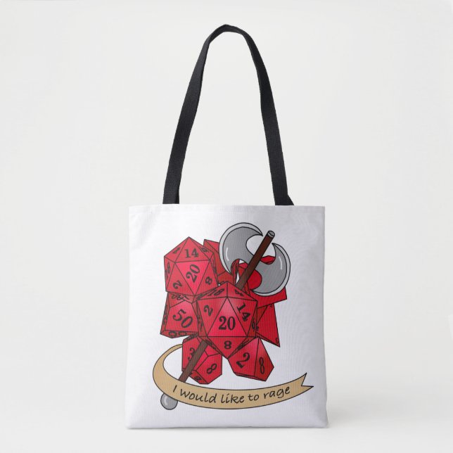 Barbarian Dice Design Tote Bag (Front)