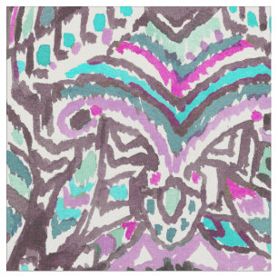 Barbarian Feather Boho Watercolor Tribal Fabric