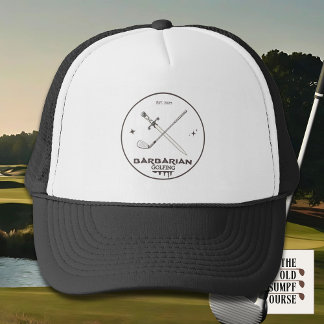 Barbarian Golfing Trucker Hat