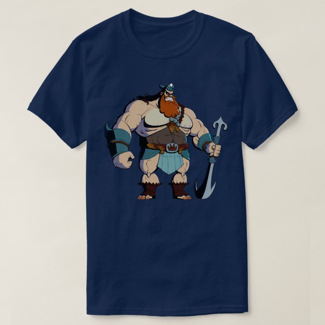 Barbarian King Epic Fantasy T-Shirt (Design Front)