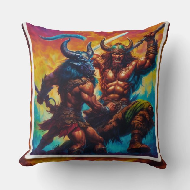Barbarian King Fight Cushion (Front)