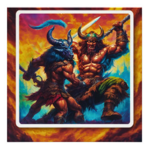 Barbarian King Fight Photo Print