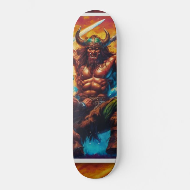 Barbarian King Fight Skateboard (Front)