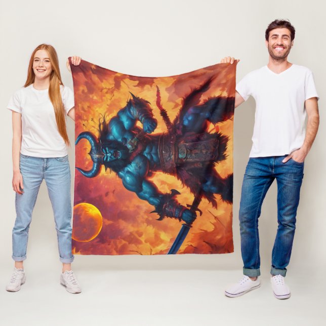 Barbarian King Fleece Blanket (In Situ)