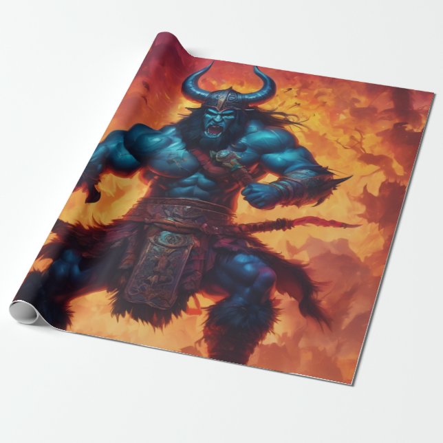  Barbarian King  Wrapping Paper (Unrolled)