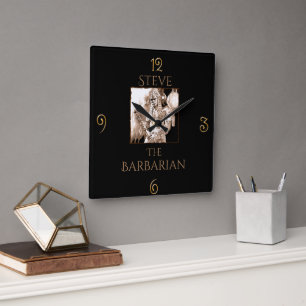 Barbarian Warrior Personalised   Square Wall Clock