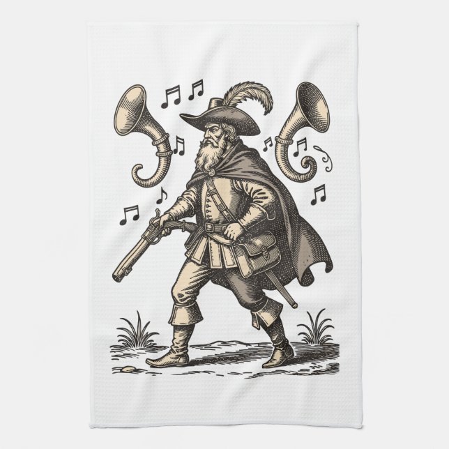Barbatos Echoes of the Hunt Tea Towel (Vertical)